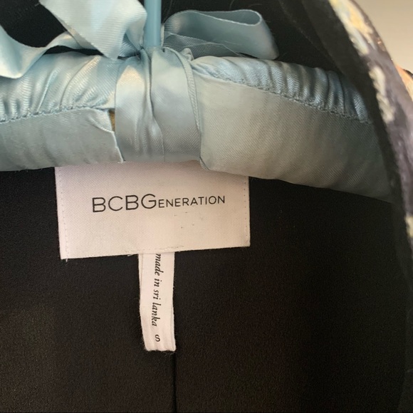 BCBG GENERATION BOHO FLORAL  RUFFLE SLEEVES VELVET CARDIGAN BLAZER - Picture 14 of 16